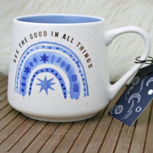 Rainbow Celestial Ceramic Speckled Coffee Tea Cup Mug NWT